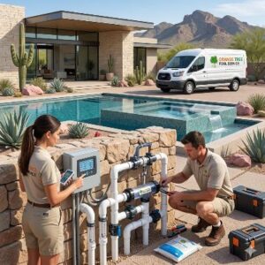Pool Services salt system installation in Phoenix AZ