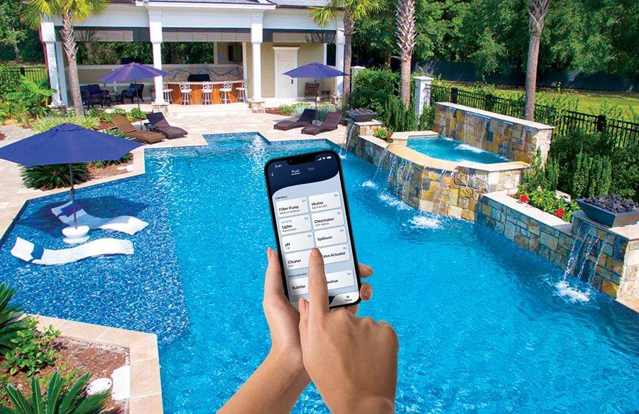 Controlling a pool and spa from a smartphone automation app in Paradise Valley AZ