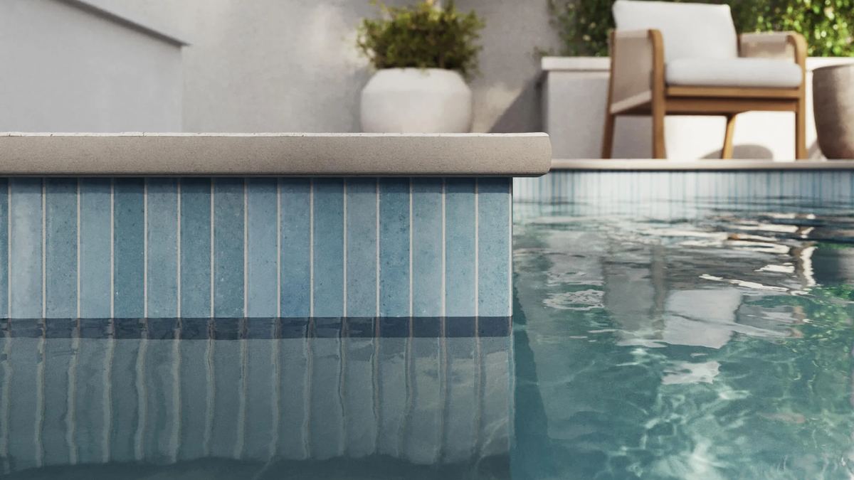 Pool with a low water line at the tile in North Phoenix AZ